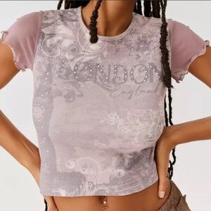 UO London Diamante Baby Tee